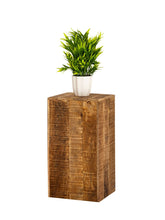 David - tabouret à fleurs - couleur bois - bois de manguier - 27x27x50 cm